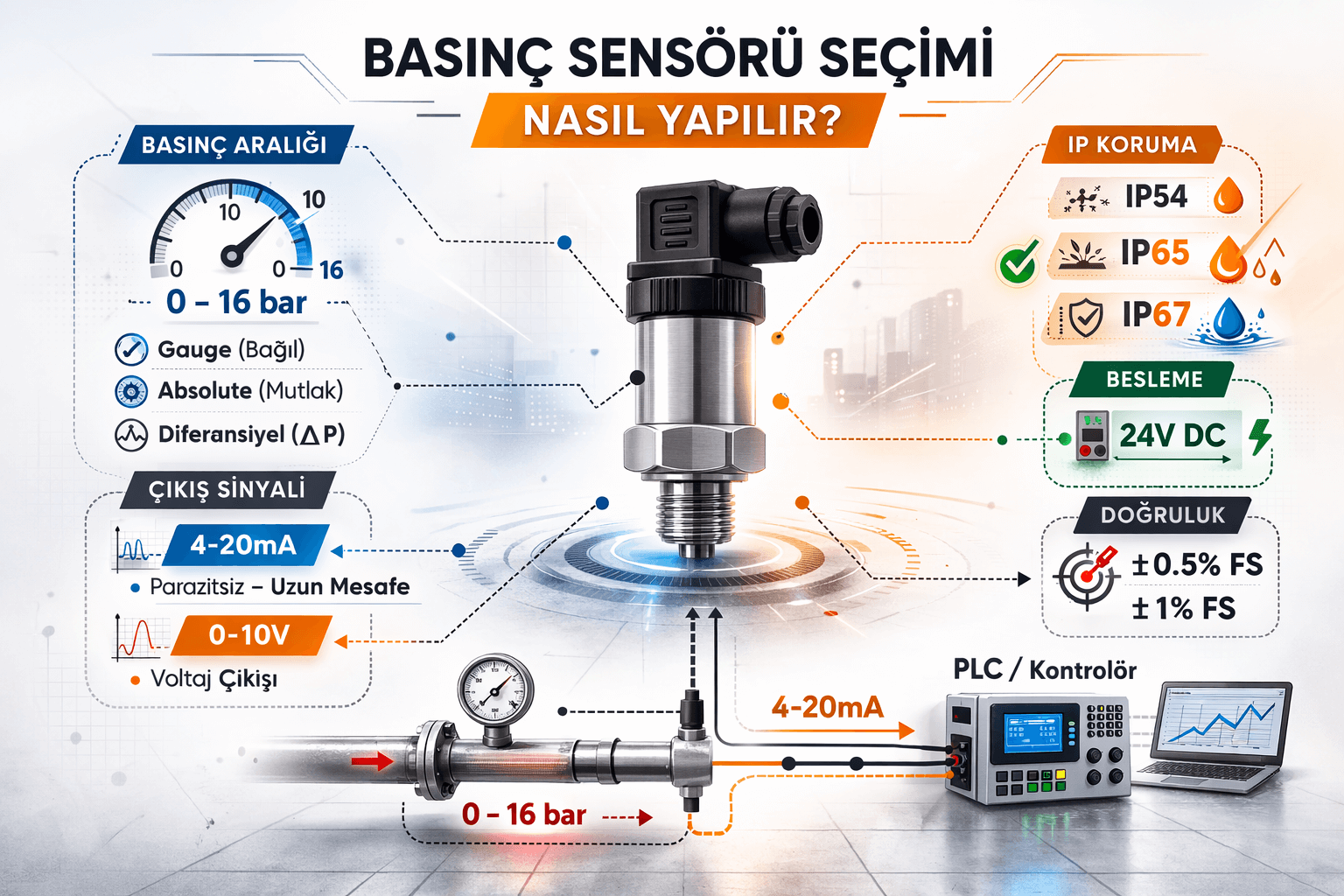 Basınç Sensörü Seçimi Nasıl Yapılır?