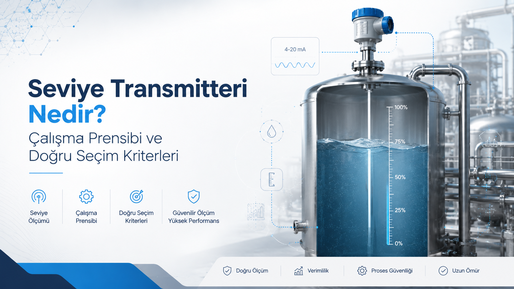 Seviye Transmiteri Nedir? Çalışma Prensibi ve Doğru Seçim Kriterleri